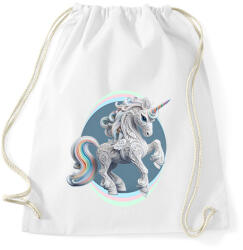 printfashion Kecses egyszarvú hölgy - Sportzsák, Tornazsák - Fehér (14878912)