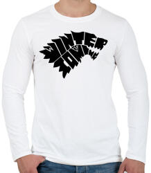 printfashion WINTER IS COMING - Férfi hosszú ujjú póló - Fehér (453311)