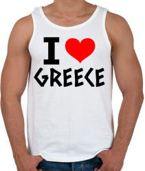 printfashion I love Greece 2 - Férfi atléta - Fehér (10544170)