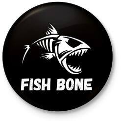 printfashion fish bone - Kitűző, hűtőmágnes - Fekete (6029449)
