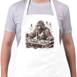 printfashion Gorilla DJ - Kötény - Fehér (13589212)
