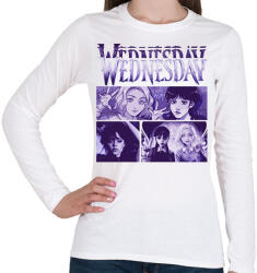 printfashion Wednesday - Női hosszú ujjú póló - Fehér (13662838)