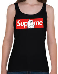 printfashion Macska fck! - Női atléta - Fekete (2784888)