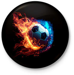 printfashion Foci - Kitűző, hűtőmágnes - Fekete (16861896)