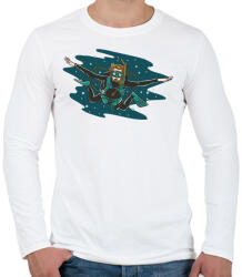 printfashion Búvár - Férfi hosszú ujjú póló - Fehér (12660460)