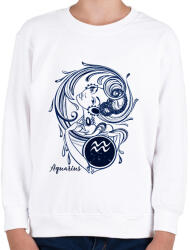 printfashion Vízöntő - Gyerek pulóver - Fehér (14170957)