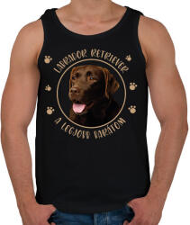 printfashion Labrador Retriever - Legjobb barát - Férfi atléta - Fekete (7173271)