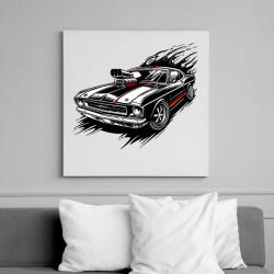 printfashion Muscle car - Vászonkép - Fehér (16659344)