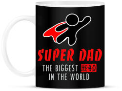printfashion THE BIGGEST Hero IN THE WORLD - Bögre - Fekete (7123878)