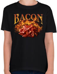 printfashion Bacon - Gyerek póló - Fekete (16179081)