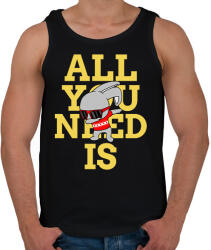 printfashion All you need is nyúl - Férfi atléta - Fekete (9957927)