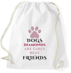 printfashion Dog best friend - Sportzsák, Tornazsák - Fehér (823317)
