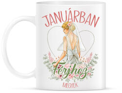 printfashion Januárban férjhez megyek - Bögre - Fehér (7339263)