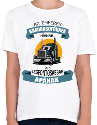 printfashion Az emberek kamionsofőrnek hívnak - Gyerek póló - Fehér (6547423)