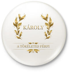 printfashion Károly - Kitűző, hűtőmágnes - Fehér (3676455)