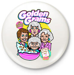 printfashion Granny-díj - Kitűző, hűtőmágnes - Fehér (5107739)