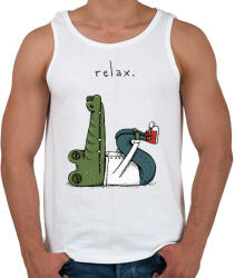printfashion Relax - Férfi atléta - Fehér (2018477)