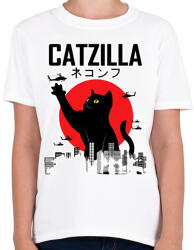 printfashion Catzilla - Gyerek póló - Fehér (16759988)