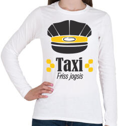 printfashion Taxi - Friss jogsis - Női hosszú ujjú póló - Fehér (6391094)