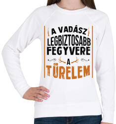 printfashion A legbiztosabb fegyver - Női pulóver - Fehér (7492670)