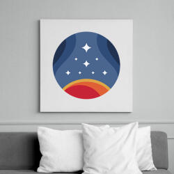 printfashion Constellation Starfield - Vászonkép - Fehér (14219786)