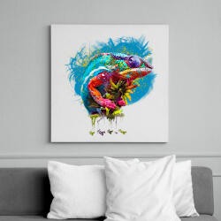 printfashion cameleon - Vászonkép - Fehér (6630918)