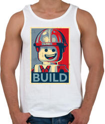 printfashion Build it! - Férfi atléta - Fehér (2329337)