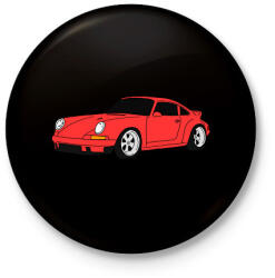 printfashion sport autó - Kitűző, hűtőmágnes - Fekete (6012490)