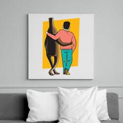 printfashion Ivócimborák - Vászonkép - Fehér (6640926)