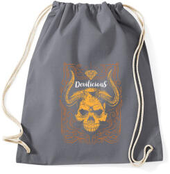 printfashion Ördögi sugallat - Sportzsák, Tornazsák - Grafitszürke (127599)