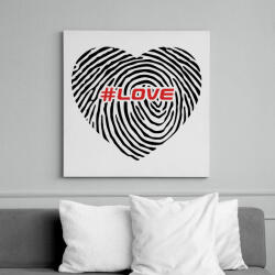 printfashion Love szív - Vászonkép - Fehér (12302437)
