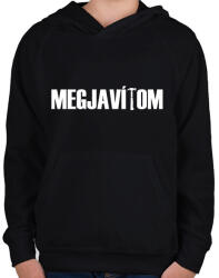 printfashion Megjavítom - Gyerek kapucnis pulóver - Fekete (2010949)