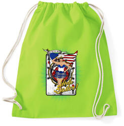 printfashion Helló tengerész - Sportzsák, Tornazsák - Limezöld (196062)