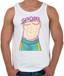 printfashion Body test - Férfi atléta - Fehér (38762)