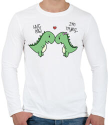 printfashion Hug me! - Férfi hosszú ujjú póló - Fehér (16050162)