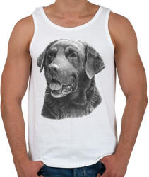 printfashion Labrador - Férfi atléta - Fehér (1997272)