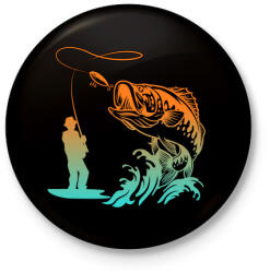 printfashion pecás - Kitűző, hűtőmágnes - Fekete (5103716)