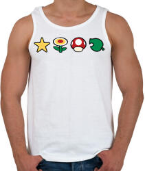 printfashion Super mario - Férfi atléta - Fehér (2049821)