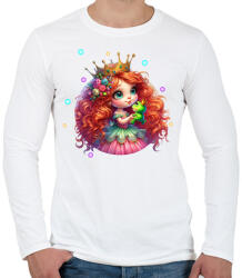 printfashion Elvarázsolt béka - Férfi hosszú ujjú póló - Fehér (15625350)