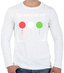 printfashion Egy a magyar sziv - Férfi hosszú ujjú póló - Fehér (15768914)