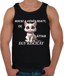 printfashion láttam egy kiscicát - Férfi atléta - Fekete (15320115)