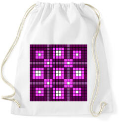 printfashion Kockás minta 03 - Sportzsák, Tornazsák - Fehér (10862002)