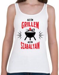 printfashion Az én grillem - Női atléta - Fehér (13688791)