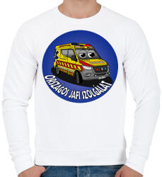 printfashion Jafi mentőautó pisti 3 - Férfi pulóver - Fehér (13331736)