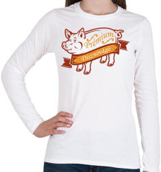 printfashion Prémium disznóvágás - Női hosszú ujjú póló - Fehér (2152727)