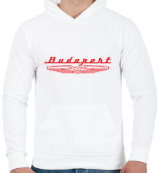 printfashion budapest-ikarus-red - Férfi kapucnis pulóver - Fehér (558316)