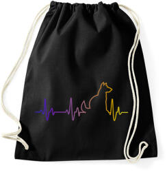 printfashion Kutyás szívdobbanás - Sportzsák, Tornazsák - Fekete (16745752)