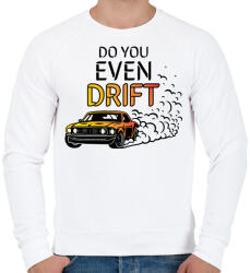 printfashion Do you even drift - Férfi pulóver - Fehér (12902809)