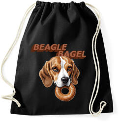 printfashion beagle bagel - Sportzsák, Tornazsák - Fekete (15330510)
