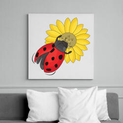 printfashion katicabogár - Vászonkép - Fehér (16101397)